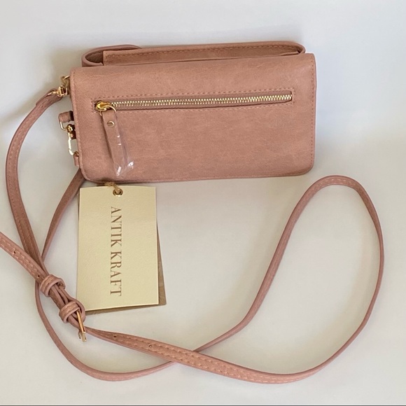 Antik Kraft Smartphone Crossbody Wallet Purse PINK - Picture 3 of 5